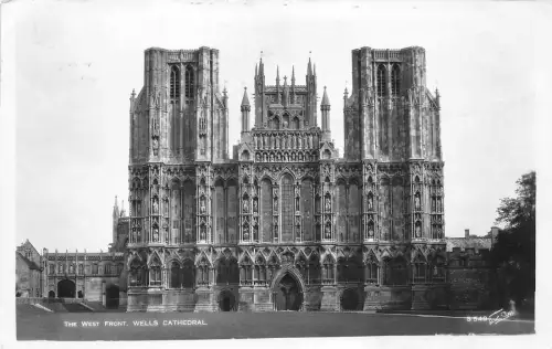 BR60889 the west front wells cathedral real photo uk