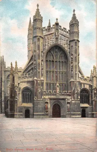 uk26661 west front abbey bath uk