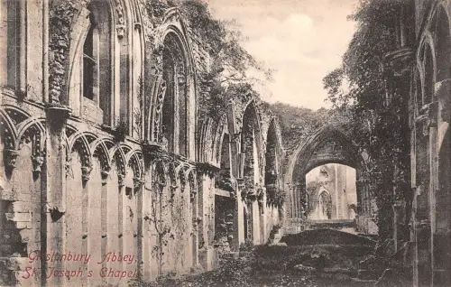 uk22075 st josephs chapel glastonbury abbey real photo uk