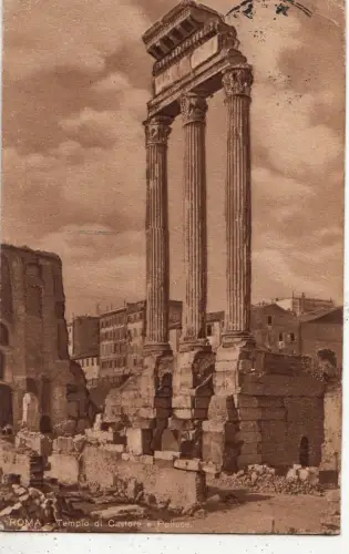 BF16605 roma tempio di castore e polluce italy front/back image