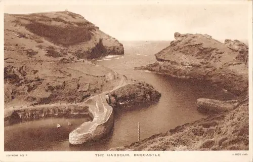uk23981 the harbour boscastle real photo uk