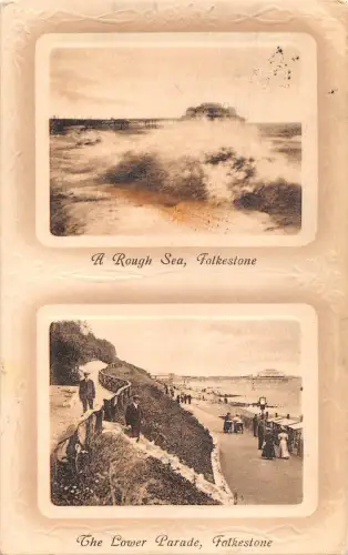 uk23059 lower parade folkestone real photo uk