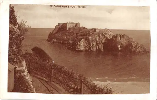 uk2919 st catherines fort tenby wales real photo uk