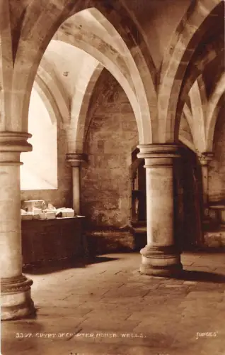 uk31759 crypt of chapter house wells real photo uk
