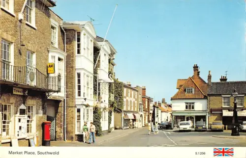 B104396 Marktplatz Southwold UK 14x9cm