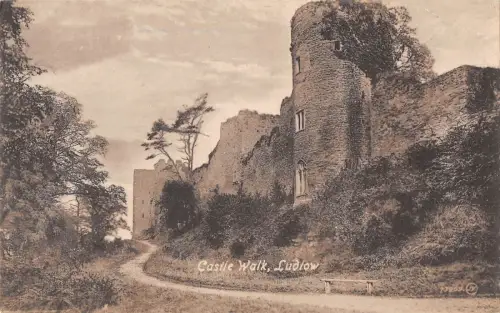 uk19791 castle walk ludlow real photo uk