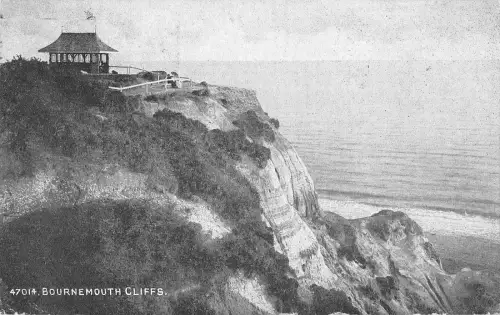 uk21122 cliffs bournemouth real photo uk