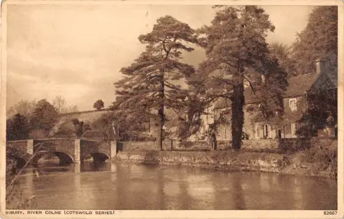 uk19518 river colne bibury real photo uk