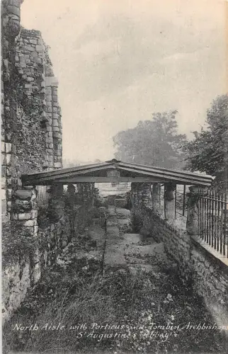 uk20115 north aisle with porticus st augustines abbey real photo uk