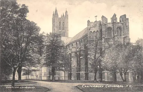 uk31634 cathedral cantenbury real photo uk
