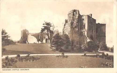 uk22471 newark castle grounds real photo uk