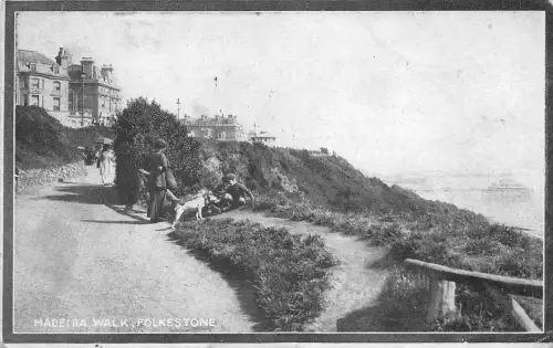 uk51641 madeira walk folkestone real photo uk