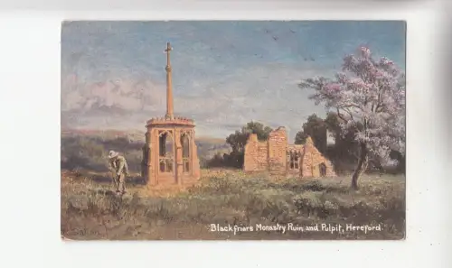 BF32055 Hereford Blackfriariars Klosterruine und Pulip UK Vorder-/Rückseitenbild