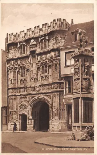 uk20823 chirstchurch gate canterbury real photo uk