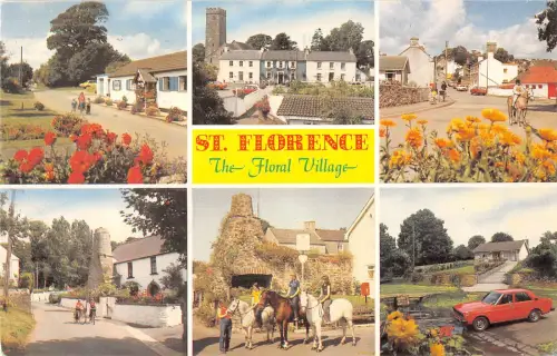 uk8082 st florence floral village wales uk