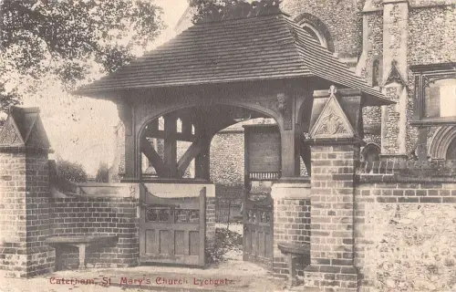 uk31761 st marys chuch lychgate caterham real photo uk