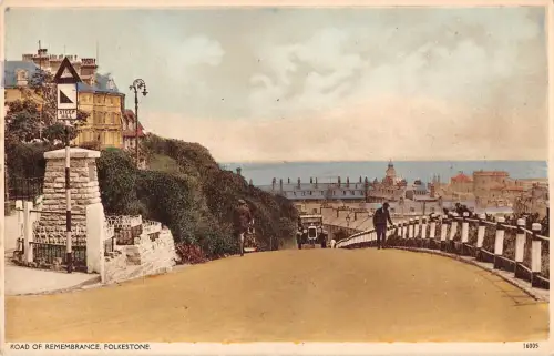 uk20789 road of remembrance folkestone real photo uk