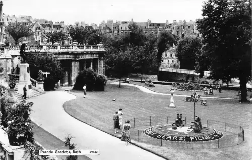 uk37 parade gardens bath real photo uk