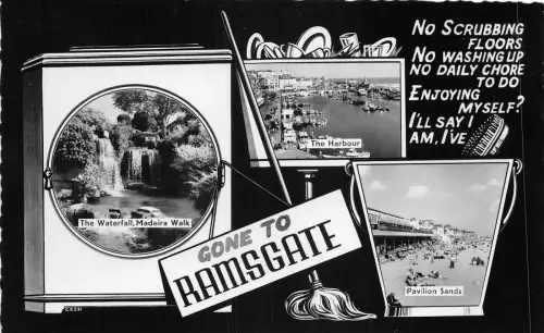 uk51446 gone to ramsgate real photo uk