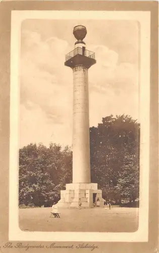 auk41487 bridgewater monument ashridge real photo uk