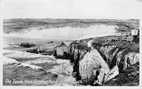 BR16811 The Sands from Droskyn Point Perranporth uk