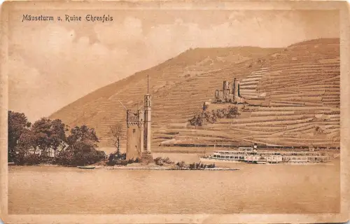 BR41790 Mauseturm u Ruine Ehrenfels Germany