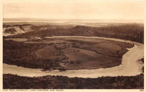 uk51593 Ansicht von Wyndcliff in der Nähe von Chepstow Wye Valley Wales Echtfoto UK
