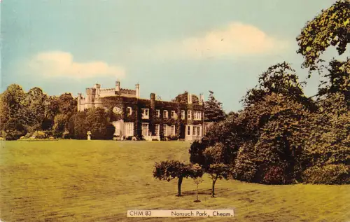 uk2092 nonsuch park cheam real photo uk