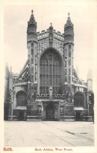 uk27528 bath abbey west front real photo uk