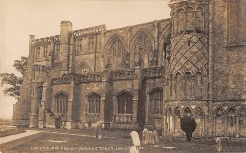 BR80369 christchurch priory norman tower uk