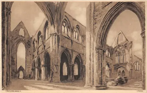 uk48391 tintern abbey real photo uk