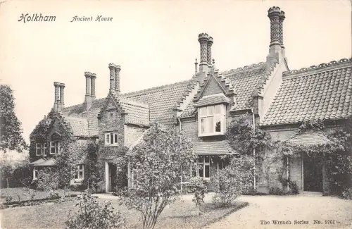 uk18115 altes Haus Holkham Echtfoto UK