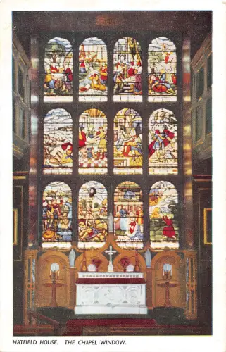 uk2313 hatfield house the chapel window uk