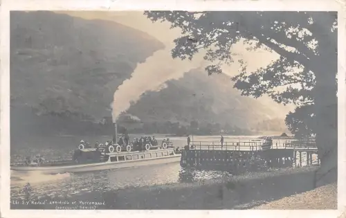 Lot374 UK S Y Raven Ankunft in Patterdale Echtfoto Eden Cumbria Schiff Dampfer