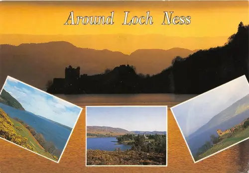 B87726 glaming over loch ness and castle urquhart scotland