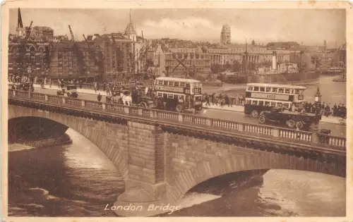 B85437 London Bridge Doppeldecker Bus LKW Autobus London UK