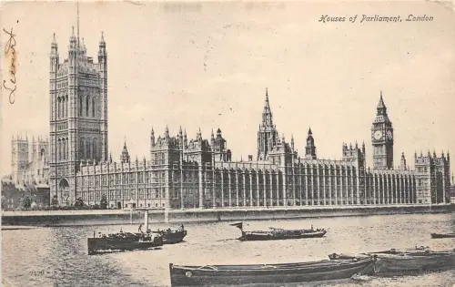 B86123 Schiff Bateaux House of Parliament London UK