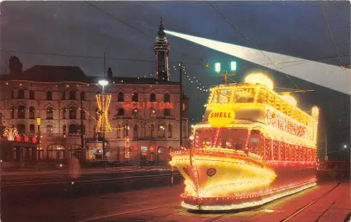 US74 UK England Blackpool Devon the illuminations 1977 shiop tram Shell