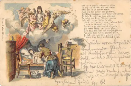 US3015 Ottmar Zieher Muenchen Tod Jenseits Rettung Jesus Litho