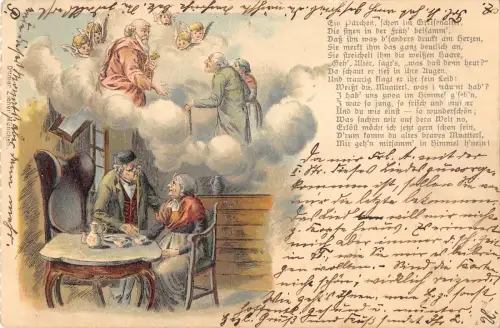 US3014 Muenchen Ottmar Zieher Tod Jenseits Rettung Jesus Litho Engel