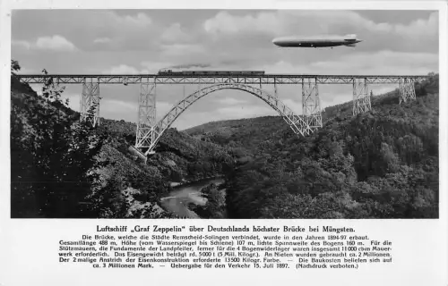 US3096 Luftschiff Graf Zeppelin Deutschlands Hochster Bruecke Mungsten Aviation