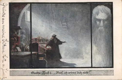 US3564 Goethe Faust I Weh! Ich ortrag dich nicht! Poet Art Poesie