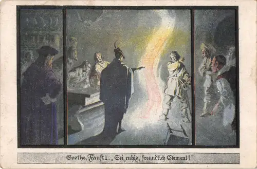 US3565 Goethe Faust I Sei ruhig, freundliches Element! Poet Art Poesie