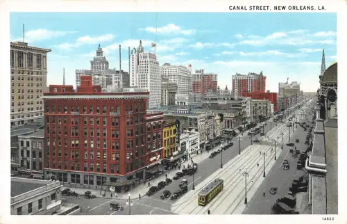 US3600 Modern New Orleans, New Canal Street Cars Tram Voitures Tramway