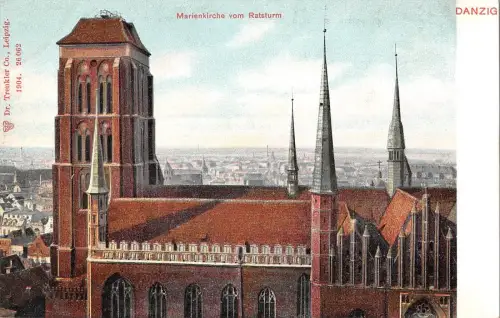 BG19543 marienkirche vom ratsturm danzig danzig polen