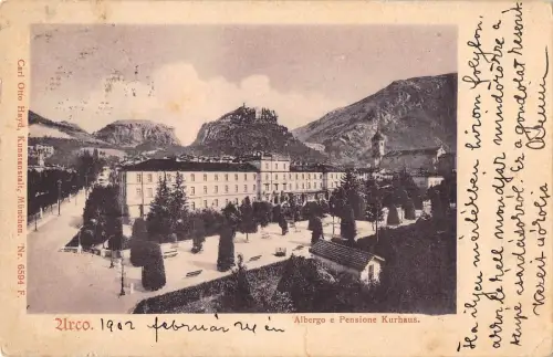 B23397 Arco Albergo e Pensione Kurhaus 1902 Italien
