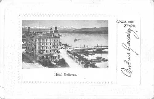 B23905 Zürich Hotel Bellevue 1900 Schweiz