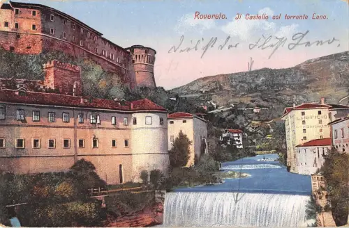 BG19799 rovereto il castello col torrente leno italy
