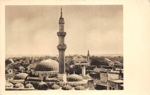US34 Postkarte Griechenland Rhodos Rodi Moschee Minarett Dachansicht