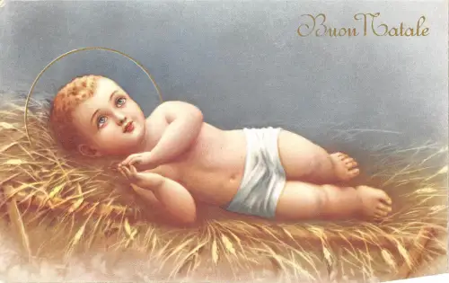 US36 Postkarte Grüße Autos Buon Natale Engel Baby Italien Engel